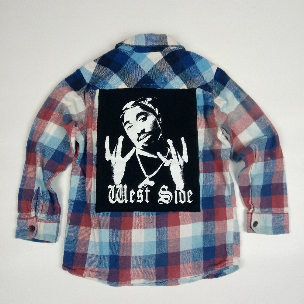 Kids reworked Tupac flannel
